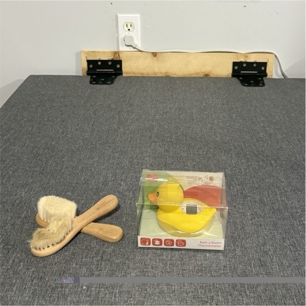 b&h Duck Bath & Room Thermometer Alert Clock Timer C/F Green Sprouts Brush Baby